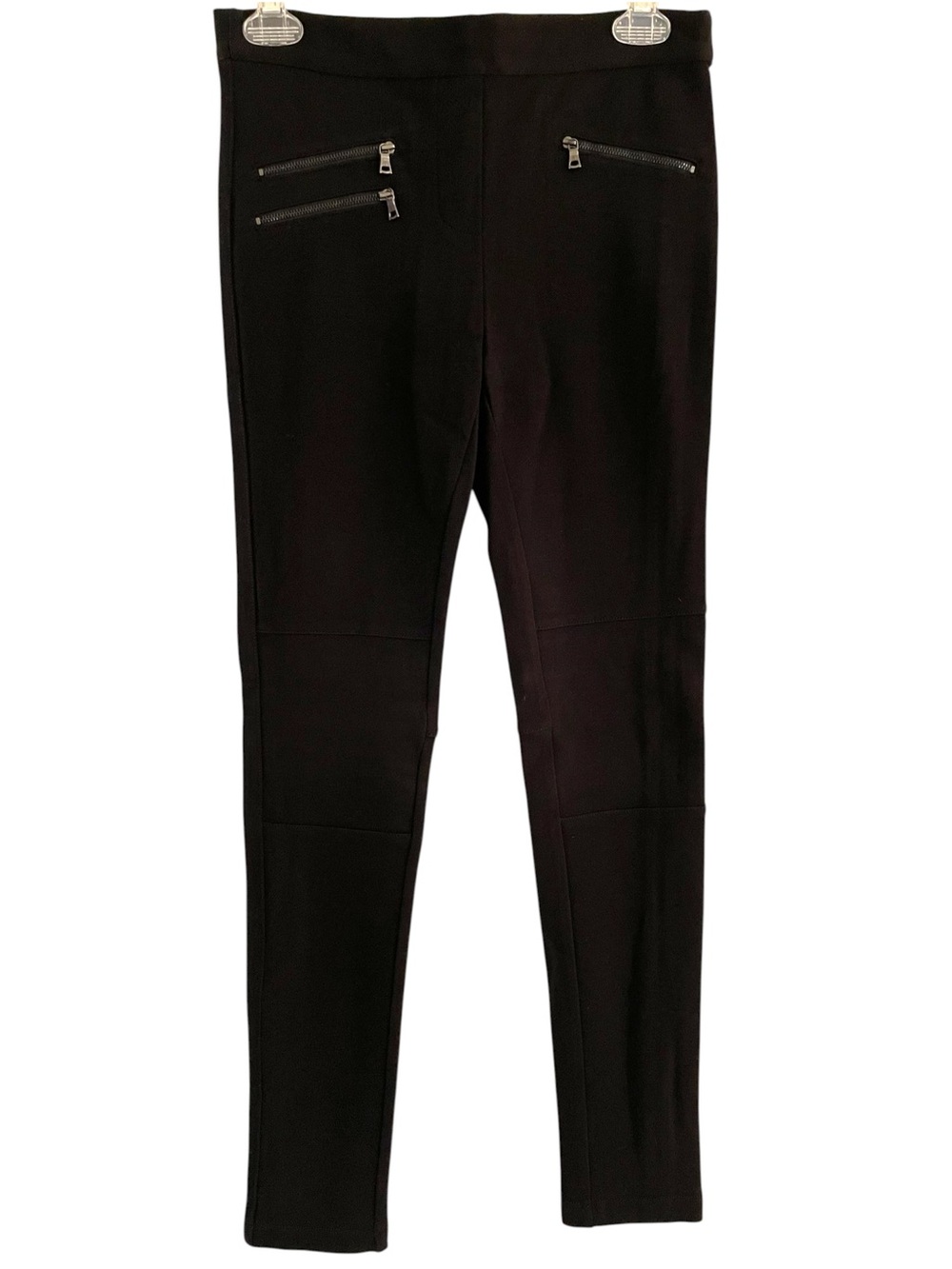 Bcbg Maxazria Luxe Black Legging/Pant With White Side Stripe Size Small